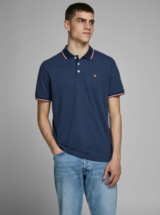 Tmavě modré polo tričko Jack & Jones Bluwin