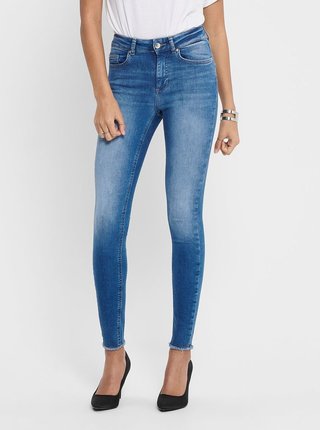 Modré zkrácené skinny fit džíny ONLY Blush