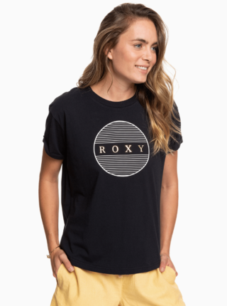 Čierne tričko s potlačou Roxy
