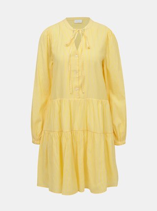 Žluté pruhované volné šaty VILA Binni