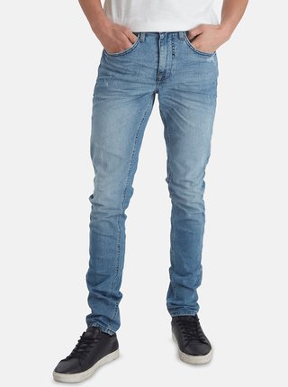 Světle modré slim fit džíny s potrhaným efektem Blend