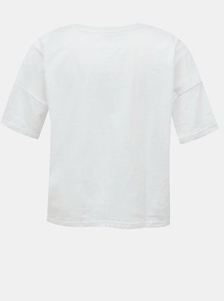 Bílé krátké tričko s potiskem Noisy May Ken