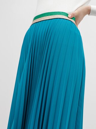 Modrá plisovaná maxi sukňa M&Co