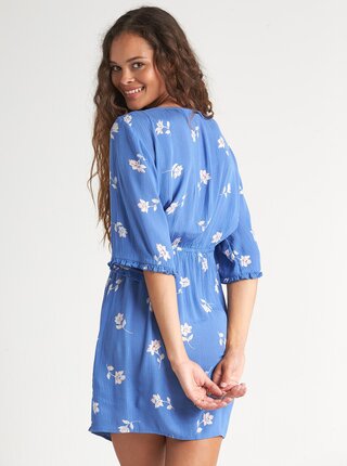 Modré kvetované šaty Billabong