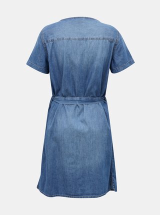 Modré rifľové košeľové šaty Jacqueline de Yong Saint