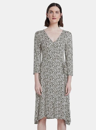 Khaki dámské květované šaty Tom Tailor