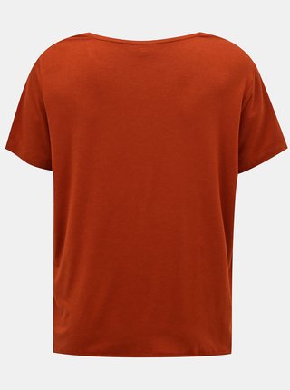 Hnedé basic tričko ONLY CARMAKOMA
