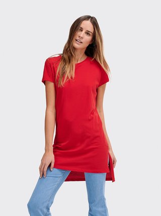 Červené dámske dlhé basic tričko Alcott