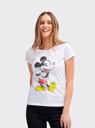 Biele dámske tričko Alcott Mickey Mouse
