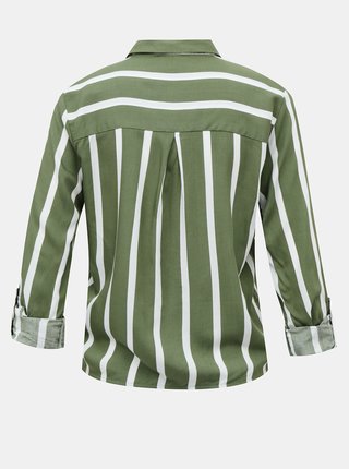 Zelená pruhovaná krátka košeľa TALLY WEiJL