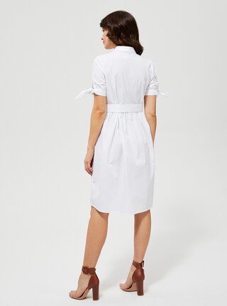 Biele košeľové šaty Moodo