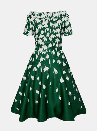 Zelené květované šaty Dolly & Dotty