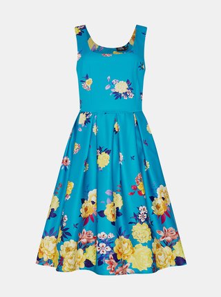 Modré kvetované šaty Dolly & Dotty