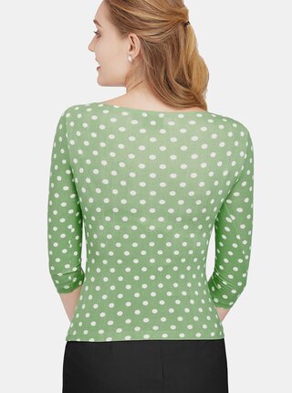 Zelené bodkované tričko Dolly & Dotty