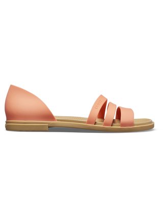 Růžové sandály Crocs Tulum Open Flat