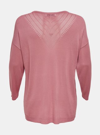 Ružový ľahký sveter ONLY CARMAKOMA Cath