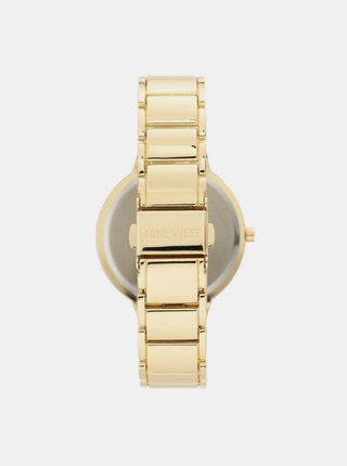 Dámské hodinky s kovovým páskem ve zlaté barvě Nine West