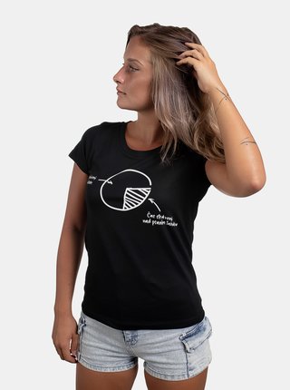 Černé dámské tričko ZOOT Original Není čas ztrácet čas