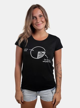 Černé dámské tričko ZOOT Original Není čas ztrácet čas