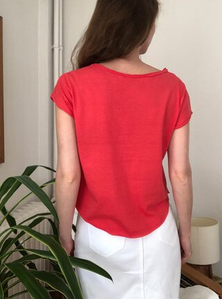 Červené basic tričko Trendyol