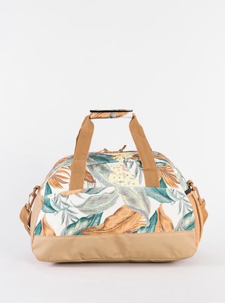 Krémovo-béžová vzorovaná cestovná taška Rip Curl
