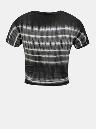 Čierne vzorované krátke tričko TALLY WEiJL