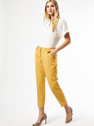Žluté zkrácené kalhoty Dorothy Perkins