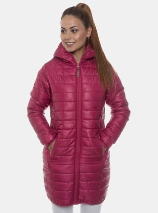 Ružový dámsky prešívaný kabát SAM 73