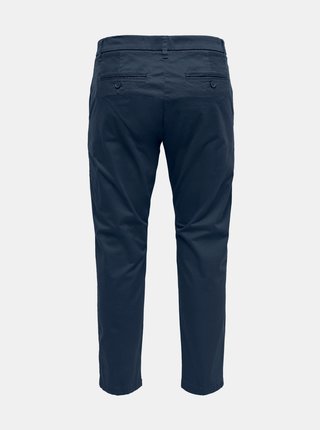 Tmavomodré chino nohavice ONLY & SONS