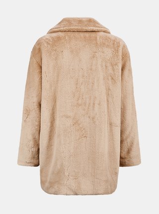Béžový kabát z umelého kožúšku killtec