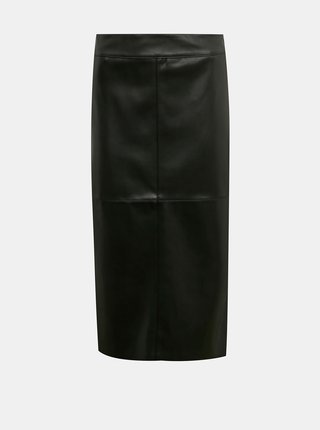 Čierna koženková púzdrová sukňa Dorothy Perkins Tall