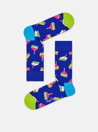 Sada tří párů ponožek v modré a růžové barvě Happy Socks Happy Birthday