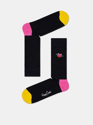 Čierne ponožky Happy Socks Space Cat