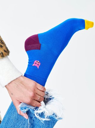 Modré ponožky Happy Socks Cat