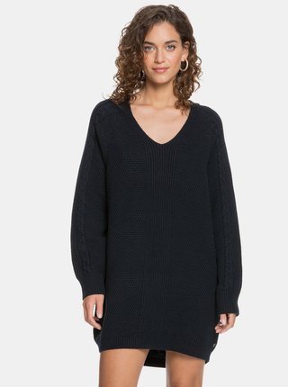 Čierne svetrové šaty Roxy