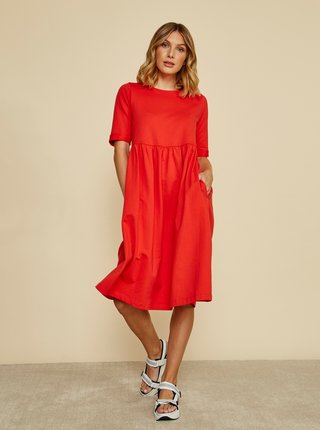 Červené mikinové šaty ZOOT Monika