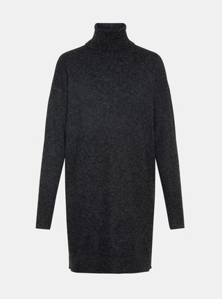 Čierne dámske melírované svetrové šaty VERO MODA Brilliant
