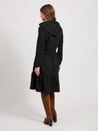 Čierne mikinové šaty s kapucou .OBJECT Pilar