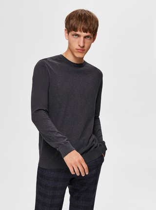 Šedý basic sveter Selected Homme Berg