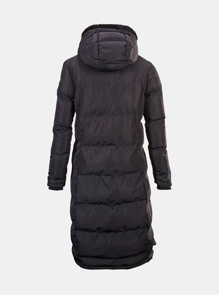 Čierny dámsky dlhý vodeodolný kabát killtec