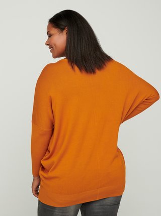 Oranžový ľahký sveter Zizzi
