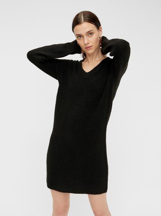 Čierne svetrové šaty Pieces Ellen
