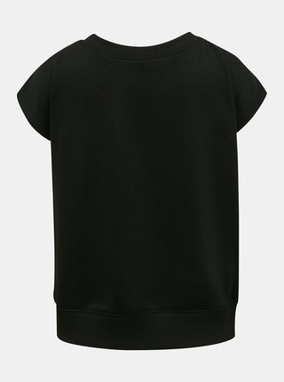 Čierne dámske tričko s detailmi v dekolte Diesel