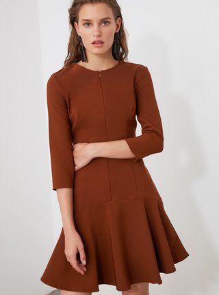 Hnedé šaty Trendyol