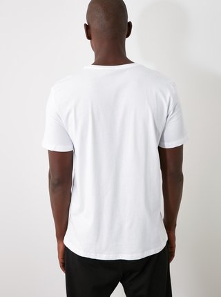 Biele pánske tričko Trendyol