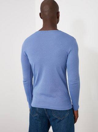 Modré pánske tričko Trendyol