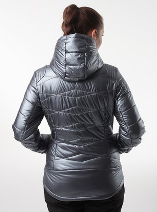 Dámska zimná prešívaná bunda v striebornej farbe LOAP Okma