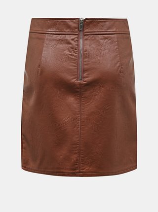 Hnedá koženková sukňa Dorothy Perkins