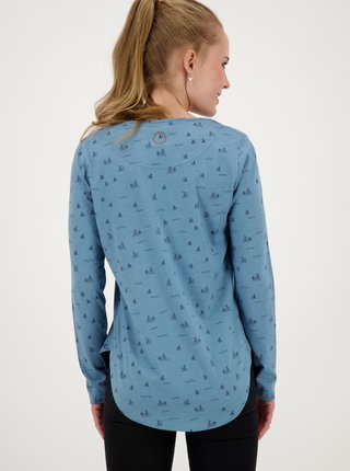 Modré dámske vzorované tričko Alife and Kickin