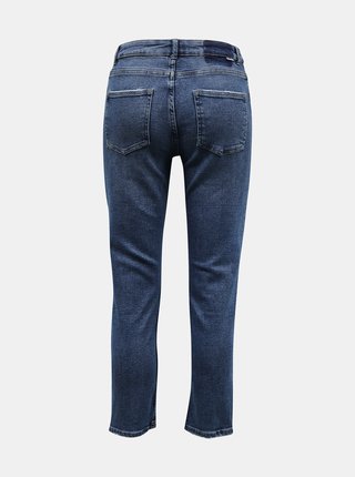 Modré zkrácené straight fit džíny ONLY Erica
